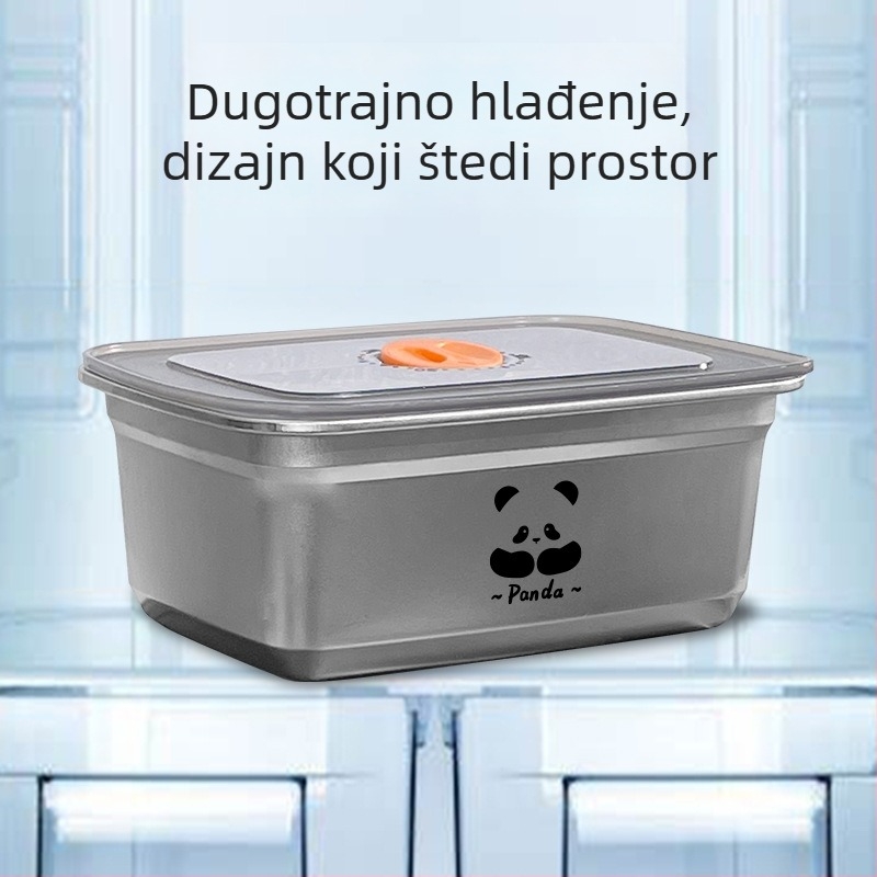 Posuda za masnoću s poklopcem od nehrđajućeg čelika 304, kvadratna, 1,5 L, za čili ulje