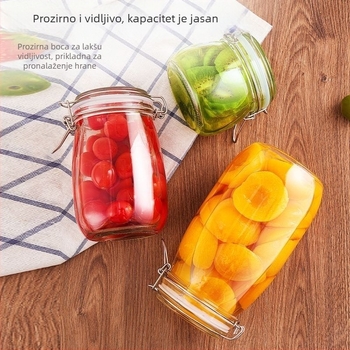 Zatvorena staklena posuda za kućno čuvanje hrane