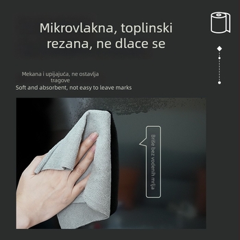 Kuhinjska krpa od mikrovlakana – antibakterijska, upija, debela, jednostavna za čišćenje, s dizajnom rolne, izrađena po mjeri