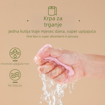 Kuhinjska krpa od mikrovlakana – antibakterijska, upija, debela, jednostavna za čišćenje, s dizajnom rolne, izrađena po mjeri