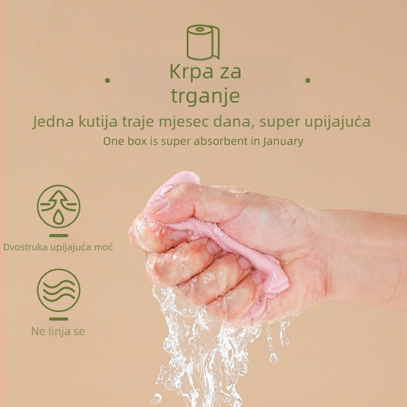 Kuhinjska krpa od mikrovlakana – antibakterijska, upija, debela, jednostavna za čišćenje, s dizajnom rolne, izrađena po mjeri