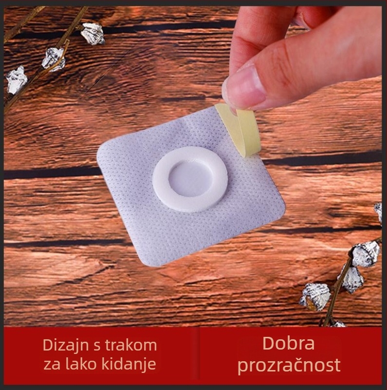 Flaster za pupak od netkanog materijala za akupunkturne točke, prazna podloga, veličine 5×5 cm, 6×6 cm, 7×7 cm