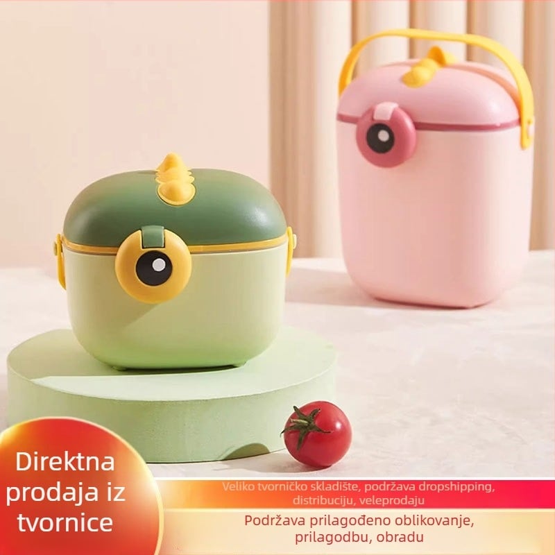 Prijenosna kutija za mlijeko u prahu sa zatvaračem i ručkom, velika kapaciteta za dječju hranu i rižinu kašu
