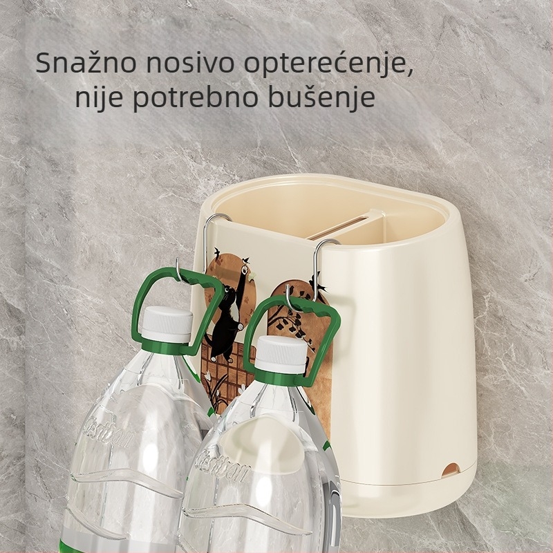 Držač za štapiće i pribor s nosačem noževa – minimalistički kuhinjski organizator na kuhinjsku površinu