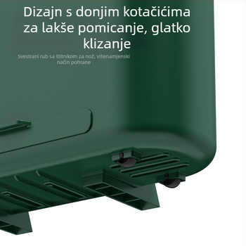 Kuhinjski višefunkcionalni držač noževa i pribora, stalak za daske za rezanje i ploče, integrirani oštrač noževa – sve u jednom
