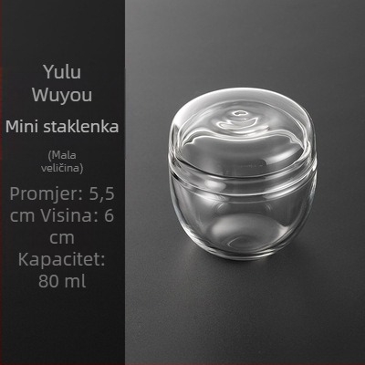 Mala staklena posuda za čaj od borosilikatnog stakla, prozirna zatvorena posuda za skladištenje