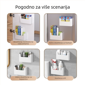 Zidni kuhinjski organizator za foliju na vratima ormarića i uz bočnu stranu hladnjaka