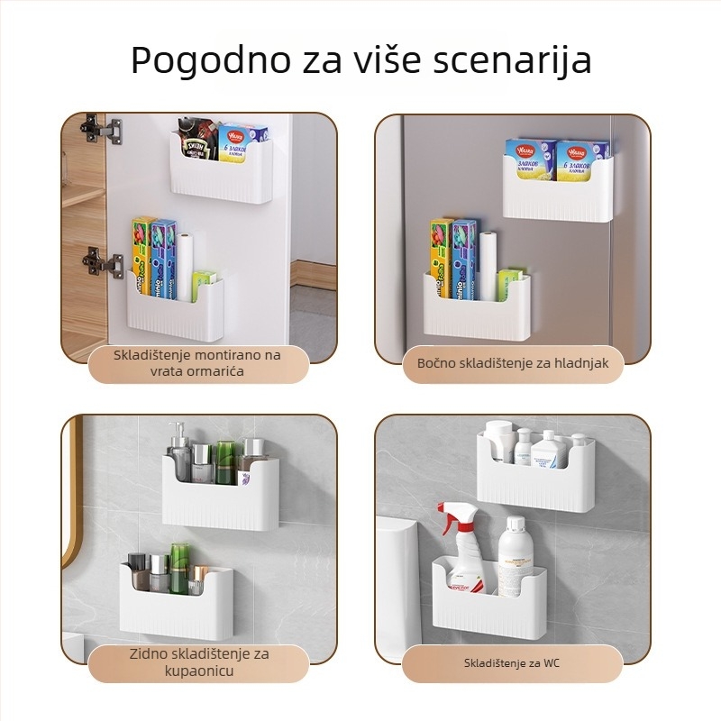 Zidni kuhinjski organizator za foliju na vratima ormarića i uz bočnu stranu hladnjaka