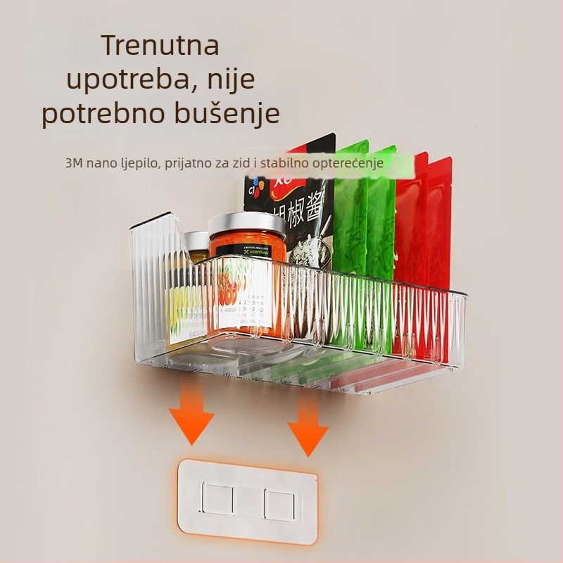 Bez bušenja: viseća košarica za češnjak i đumbir, na vratima kuhinjskog ormarića, lako za čišćenje