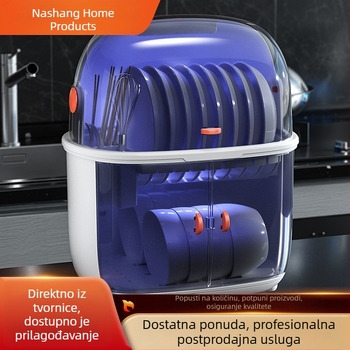 Dvostruki kuhinjski stalak za posuđe – sterilizacija i otjecanje zdjela i tanjura