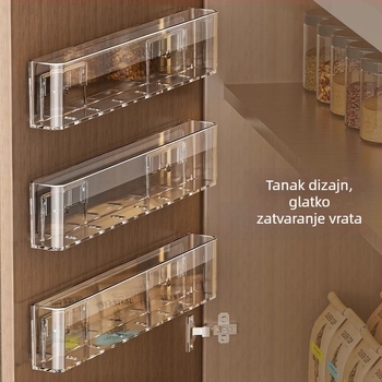 Prozirni zidni organizator za kuhinjske ormarić vrata; višefunkcionalna kutija za CD-ove, daljinske upravljače, kozmetiku, igračke i kablove