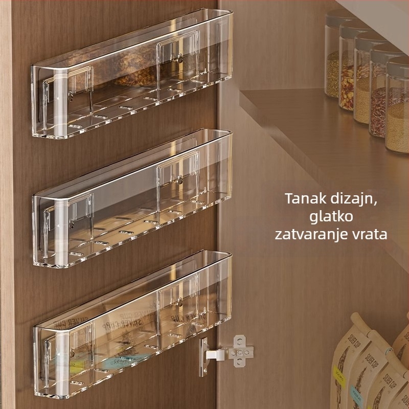 Prozirni zidni organizator za kuhinjske ormarić vrata; višefunkcionalna kutija za CD-ove, daljinske upravljače, kozmetiku, igračke i kablove