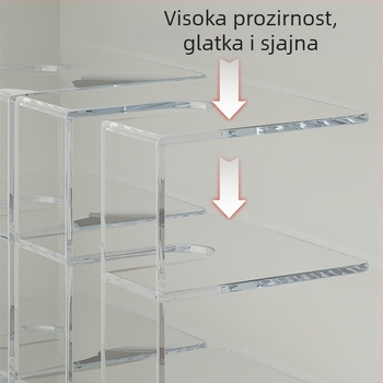Akrilni troslojni stalak za kuhinjsku foliju, organizator prostora u ormariću