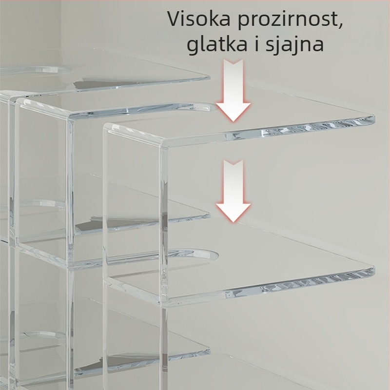 Akrilni troslojni stalak za kuhinjsku foliju, organizator prostora u ormariću