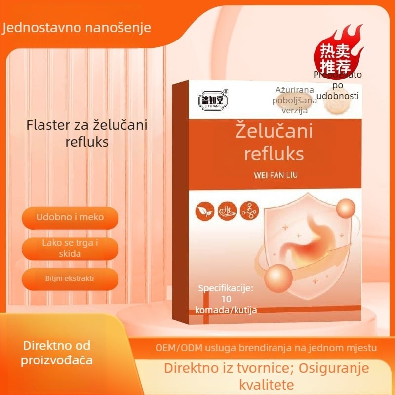 Plaster za gastrorefluks s akupunkturnim točkama za ublažavanje nelagode u želucu