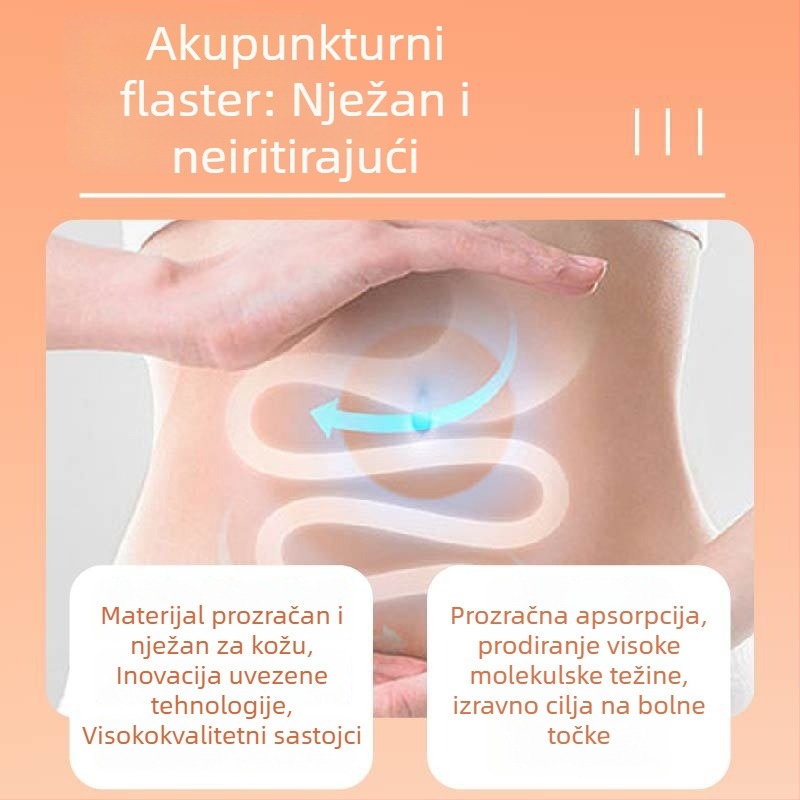 Plaster za gastrorefluks s akupunkturnim točkama za ublažavanje nelagode u želucu