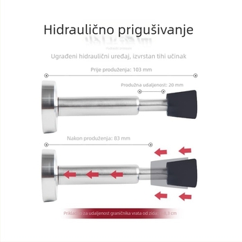 Ulazna vrata s zaštitom od krađe, staklena vrata, hidraulični zatvarač vrata, tlumič, senzor otiska prsta, tiši zatvarač vrata