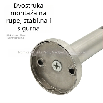 LYG-022 Nehrđajući čelik, podnožno postavljeni zaustavljač vrata za spavaću sobu i staklena vrata kupaonice — prilagodljiva zaštita od sudara
