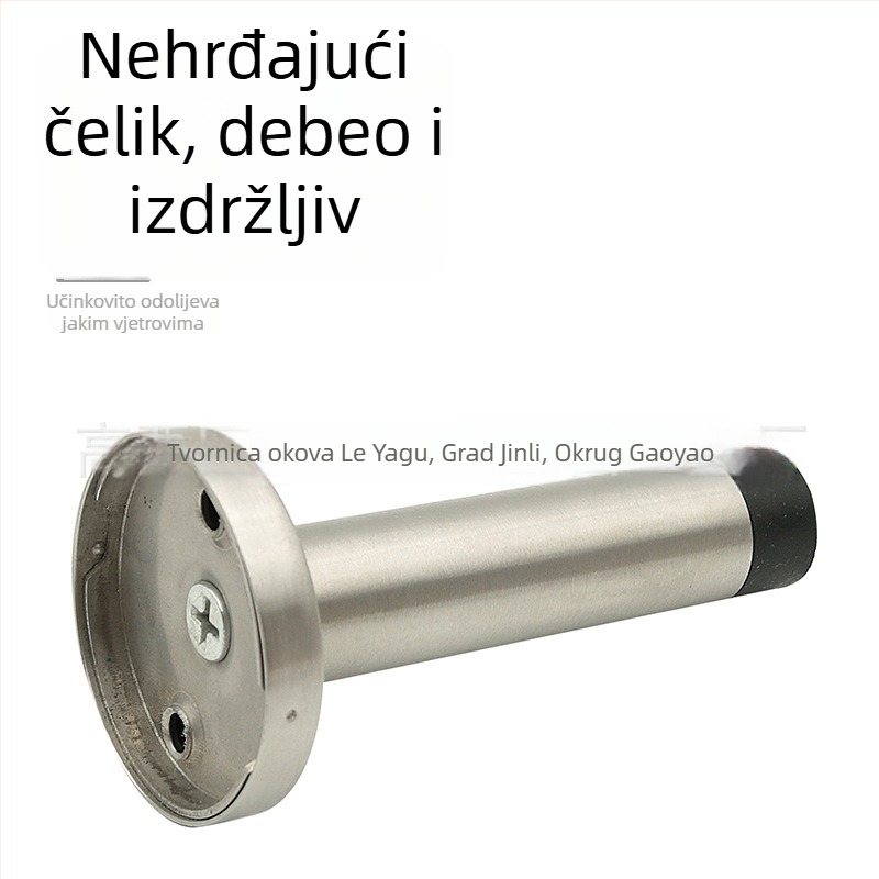LYG-022 Nehrđajući čelik, podnožno postavljeni zaustavljač vrata za spavaću sobu i staklena vrata kupaonice — prilagodljiva zaštita od sudara