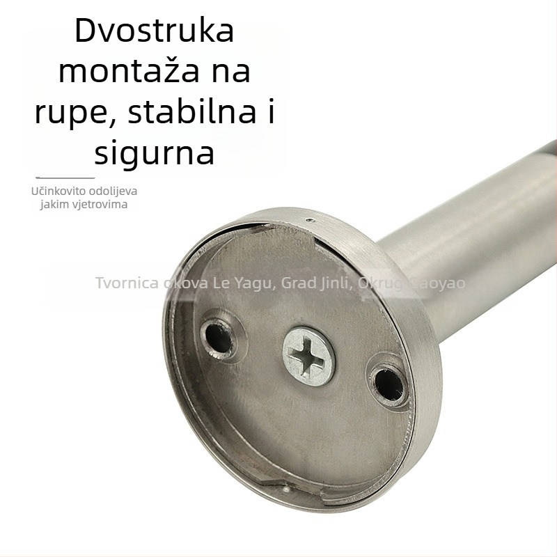 LYG-022 Nehrđajući čelik, podnožno postavljeni zaustavljač vrata za spavaću sobu i staklena vrata kupaonice — prilagodljiva zaštita od sudara