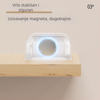 Magnetski držač vrata bez bušenja, novi model, snažno pričvršćivanje za staklena vrata i kupaonice