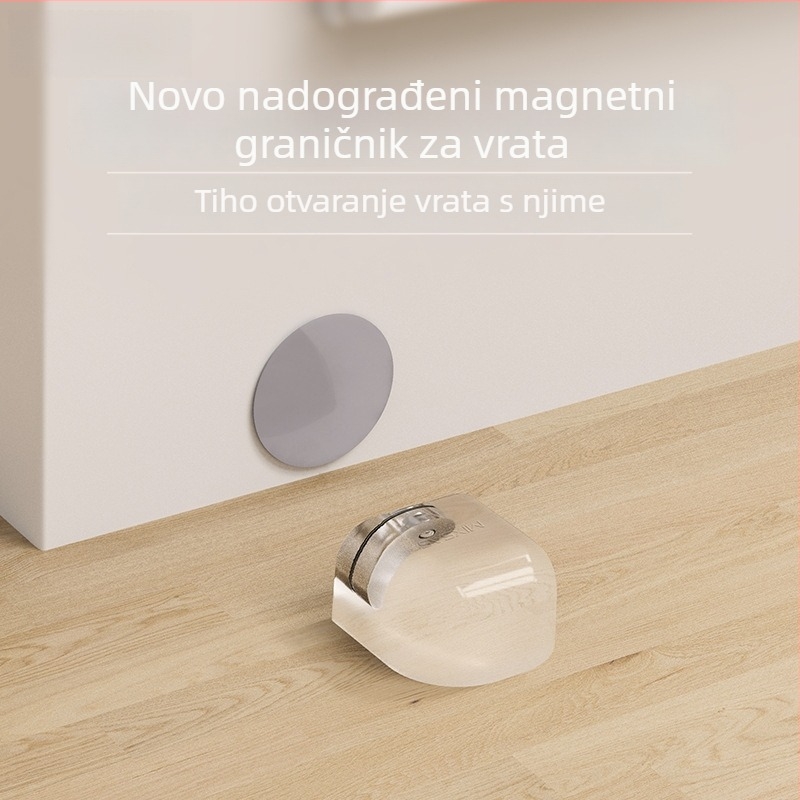 Magnetski držač vrata bez bušenja, novi model, snažno pričvršćivanje za staklena vrata i kupaonice