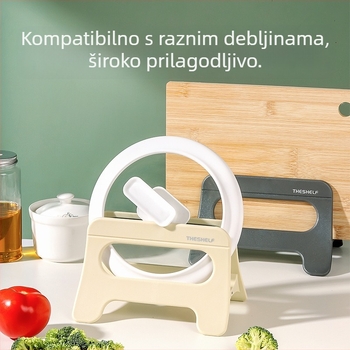 Višenamjenski kuhinjski organizator s automatskim otvaranjem i zatvaranjem poklopca te držač za daske za rezanje, podni organizator
