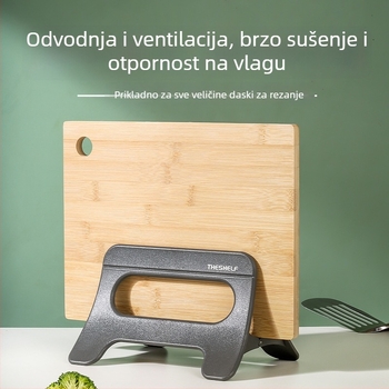 Višenamjenski kuhinjski organizator s automatskim otvaranjem i zatvaranjem poklopca te držač za daske za rezanje, podni organizator