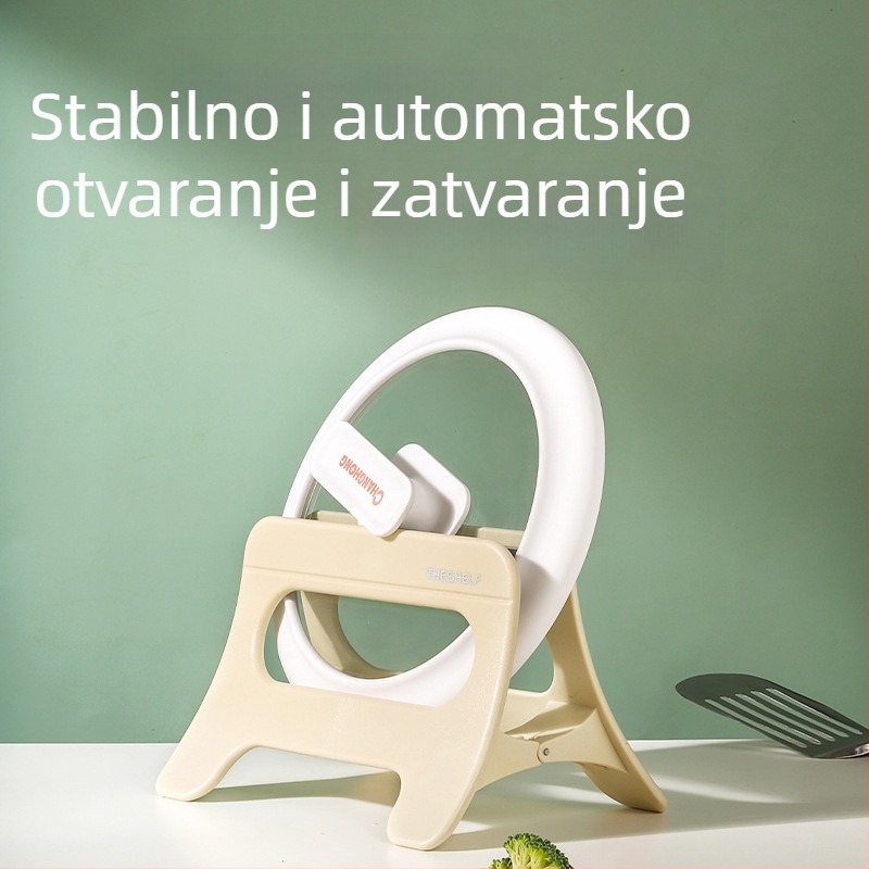 Višenamjenski kuhinjski organizator s automatskim otvaranjem i zatvaranjem poklopca te držač za daske za rezanje, podni organizator