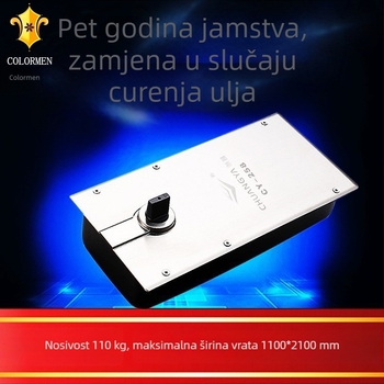 Podna opruga s hidrauličkim amortizerom za staklena automatska vrata, model 220B-818, nehrđajući čelik