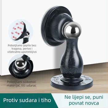 Silikonski stopper vrata za kupaonicu, bez bušenja, protiv sudara, zidna montaža