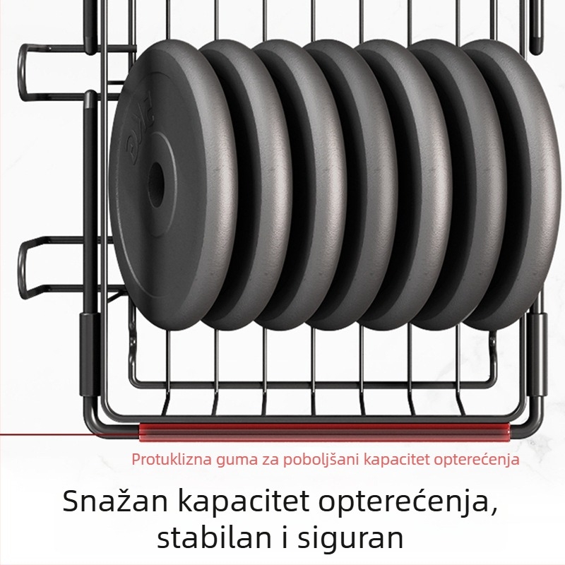 Proširivi stalak za sudoperu za sušenje posuđa – velik kapacitet za čaše i tanjure