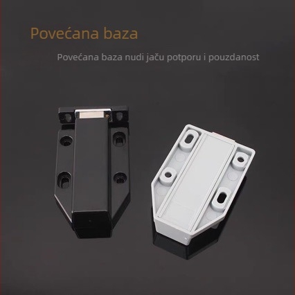 Skriveni magnetski mehanizam za vrata ormarića, otvaranje pritiskom, velikog formata