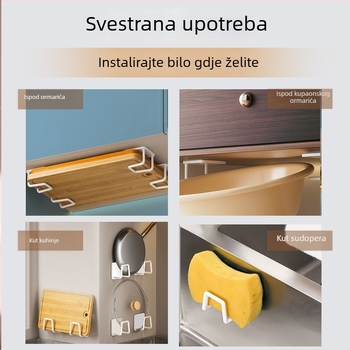 Kuka za kupaonicu bez bušenja i organizator za umivaonik