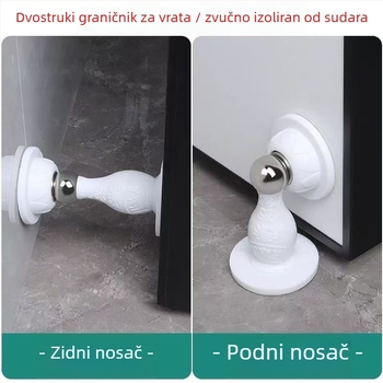 Prilagođeni magnetski silikon stopper za vrata, bez bušenja, tih, za kućnu upotrebu, pogodan za kupaonicu i spavaću sobu, protiv sudara