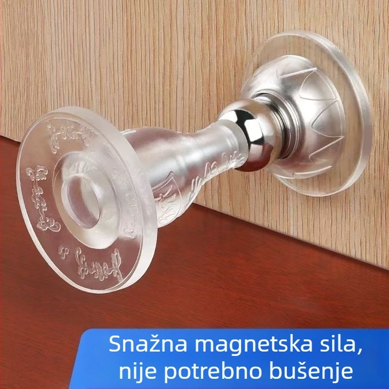 Prilagođeni magnetski silikon stopper za vrata, bez bušenja, tih, za kućnu upotrebu, pogodan za kupaonicu i spavaću sobu, protiv sudara
