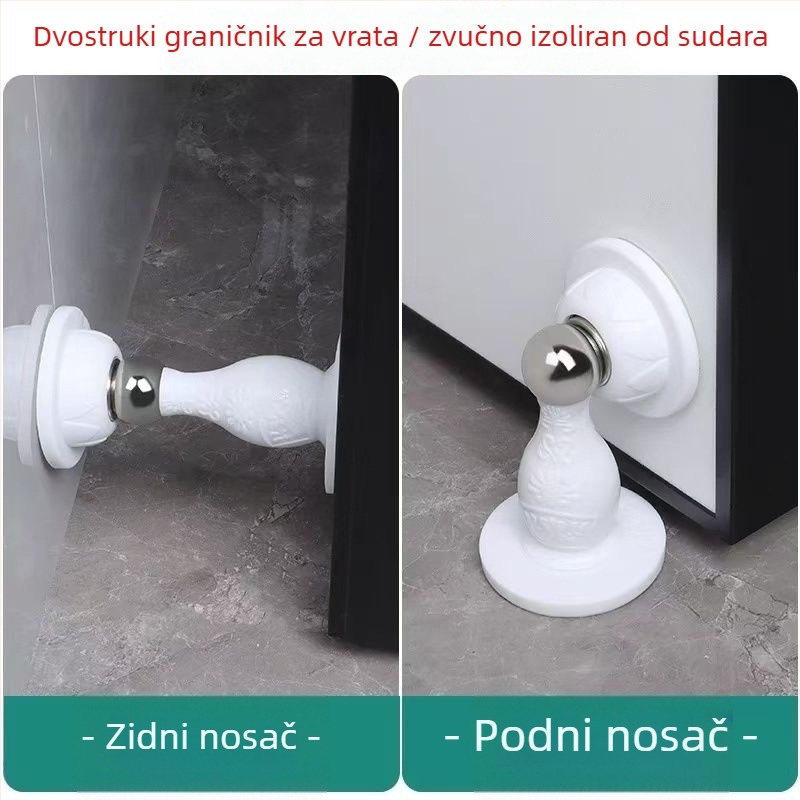 Prilagođeni magnetski silikon stopper za vrata, bez bušenja, tih, za kućnu upotrebu, pogodan za kupaonicu i spavaću sobu, protiv sudara