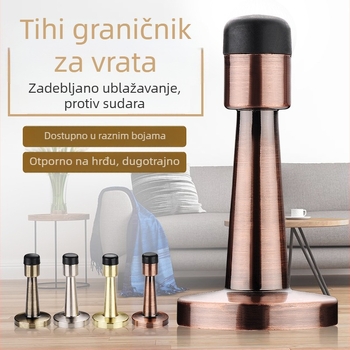 Zidni zaustavljač vrata od cinkove legure s elektroplatiranim završetkom, za staklena kupaonska vrata i skrivena vrata spavaće sobe
