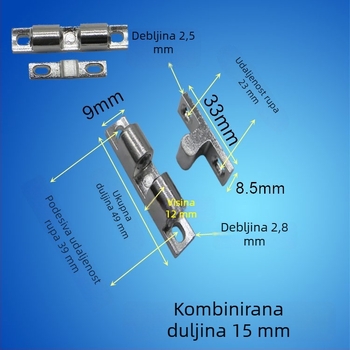 Stoper za vrata s perlicama, od cinkovog legiranog materijala