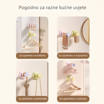 Nova zidna sklopiva vješalica za odjeću, povlačna, bez bušenja, montaža ljepilom, kućni organizator skladištenja