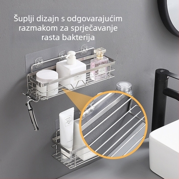 304 nehrđajući čelik, kupaonica — zidni višenamjenski spremnik za odlaganje, držač sapuna, bez bušenja