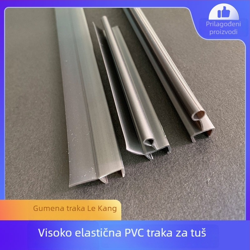 Prilagođena brtvna traka za staklena vrata tuš kabine sa magnetskim trakom, visoka elastičnost, debeli PVC trak, vodootporna