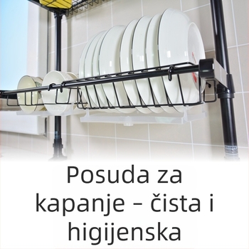 Podni kuhinjski regal – višenamjenski stalak za posuđe bez bušenja, proširivi odvodni stalak uz sudoper i držač za lonce