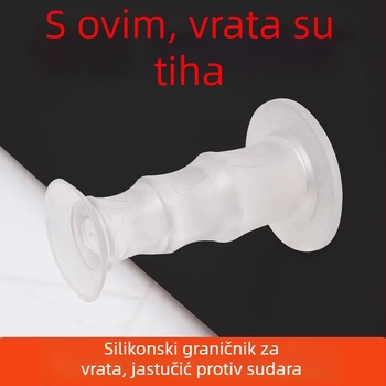 Bambusni silikon za vrata s usisnom čašom, bez bušenja, zaštita od udara, za kupaonicu