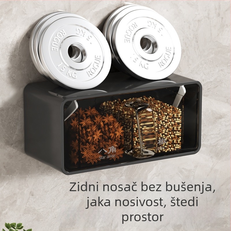 Zidna kutija za začine bez bušenja – skladište soli i MSG