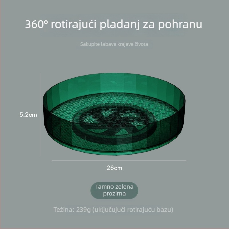 Kuhinjski višefunkcijski rotirajući spremnik za začine i kozmetiku na stolu