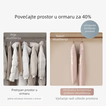 Torba za skladištenje jakne od perja, debela, otporna na vlagu i prašinu za sezonska odjeća