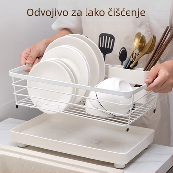 Plastični stalak za zdjele, kuhinjski organizator, višestruka namjena