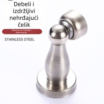 Nerđajući čelik s perforacijom, snažan magnetski držač za vrata, zaštita od udara – za vrata spavaće sobe i kupaonice, novi model