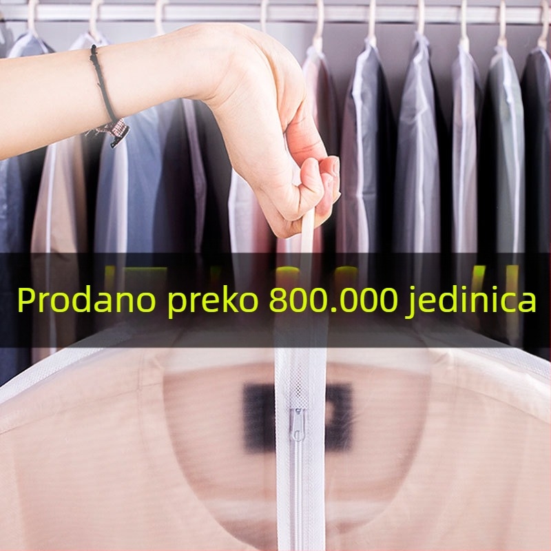 Zaštitni omot od prašine za odjeću, prozirna vrećica za vješanje garderobe zimi